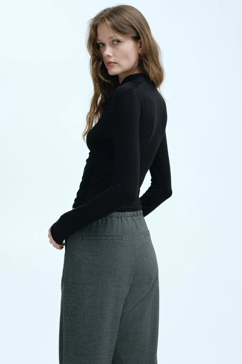 H&M Draped scarf-detail top